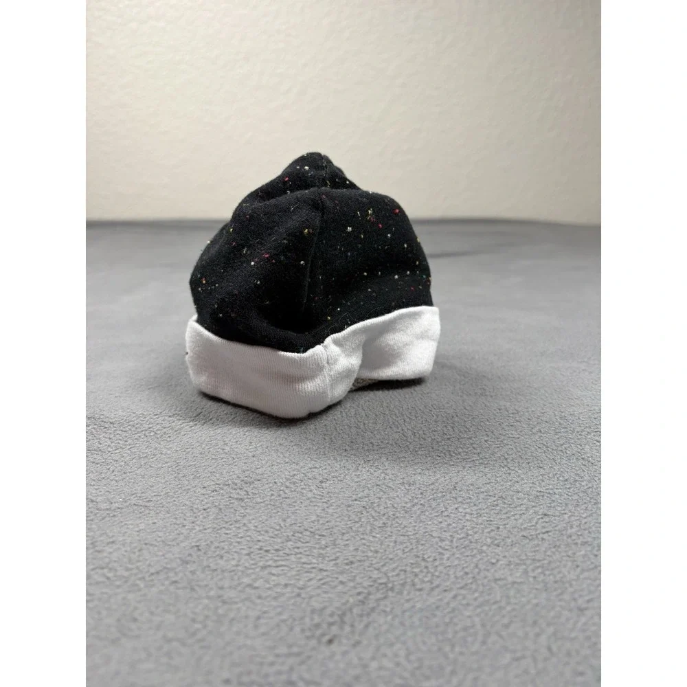 Nike Baby Beanie Hat 0-6 Months Black Speckled Knit Unisex Infant Swoosh